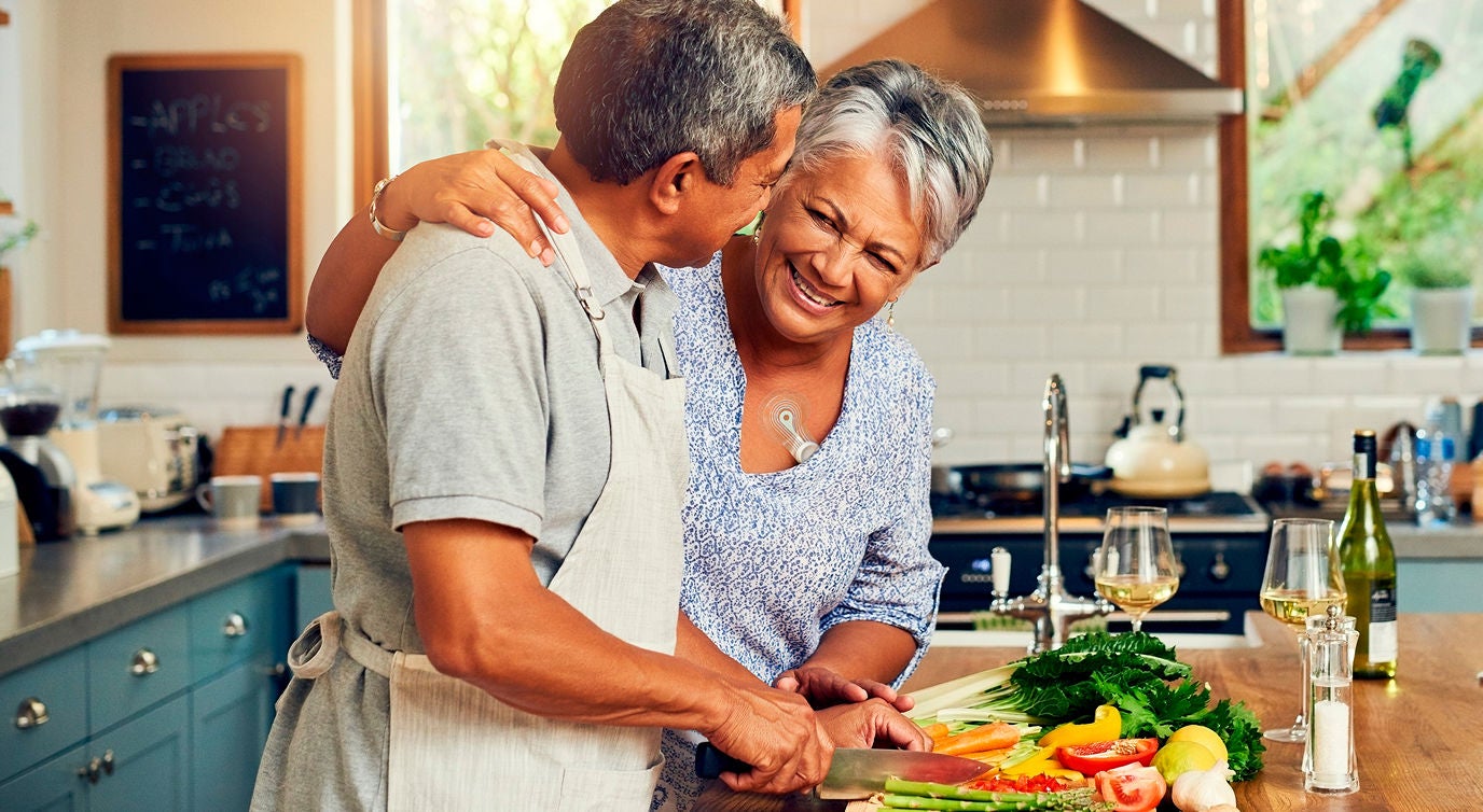 An image showing a person interacting with another.