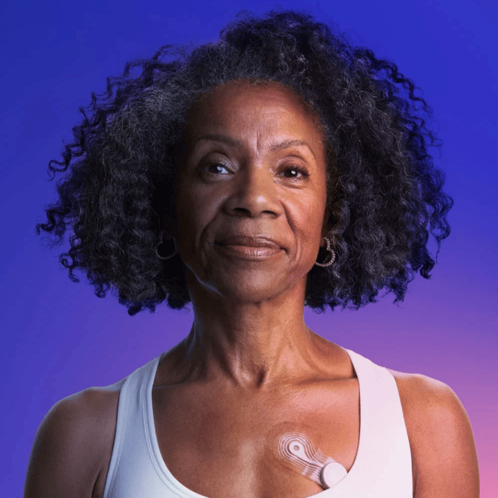 A photo of a person wearing the Zio monitor