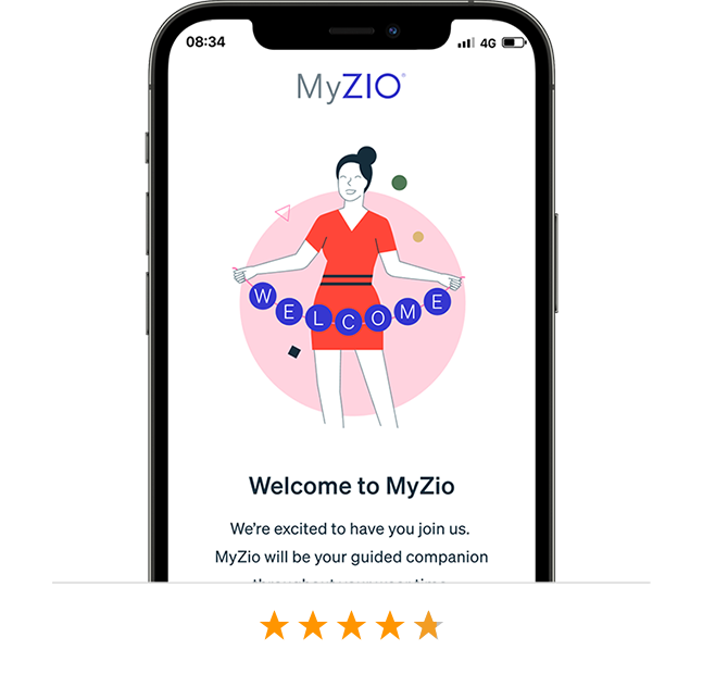 A picture of iRhythm's MyZio App
